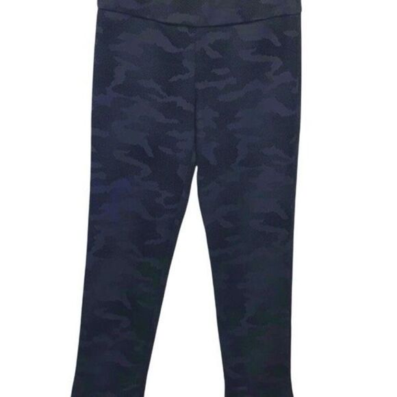 Estelle and Finn Womens Camouflage Stretch Mid Rise Leggings‎ Black Gray Medium - Picture 1 of 10